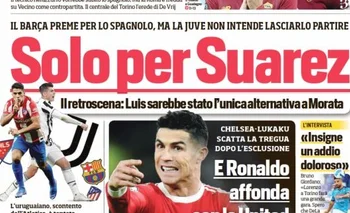 Luis Suárez en la tapa de Corriere dello Sport