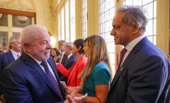 El embajador de Argentina en Brasil, Daniel Scioli, con el presidente brasilero Lula Da Silva