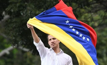 Juan Guaidó, durante una de las movilizaciones a las que convocó en Venezuela.