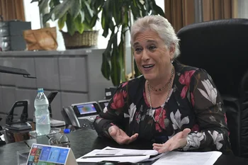 Casilda Echevarría, presidenta del Banco Hipotecario del Uruguay