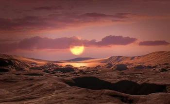 Una ilustración de cómo podría verse un exoplaneta rocoso