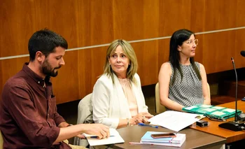 Las fiscales Gabriela Fossati y Gloria Nicolini en la audiencia de formalización de Berriel