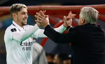Fede Valverde y Carlo Ancelotti