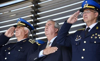 Luis Alberto Heber en la asunción de José Manuel Azambuya como director de la Policía Nacional. Foto de archivo