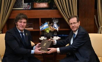 Encuentro de Javier Milei e Isaac Herzog, presidente de Israel
