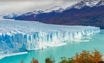 Un grupo de turistas filmó el suceso natural en el Parque Nacional Los Glaciares.