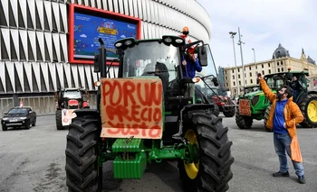 Protestas de agricultores en Madrid.