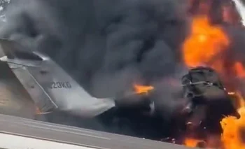 Así quedó el jet que se estrelló en Estados Unidos