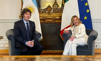 El presidente Javier Milei y la presidenta del Consejo de Ministros de Italia Giorgia Meloni