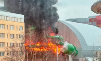 Incendio en el mayor parque de Suecia