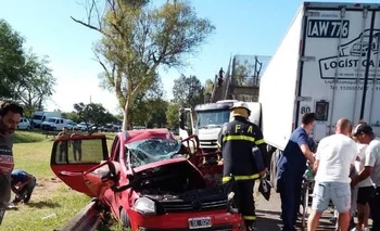Brutal choque en la autopista a Cañuelas
