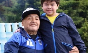 Diego Maradona y su hijo, Dieguito Fernando