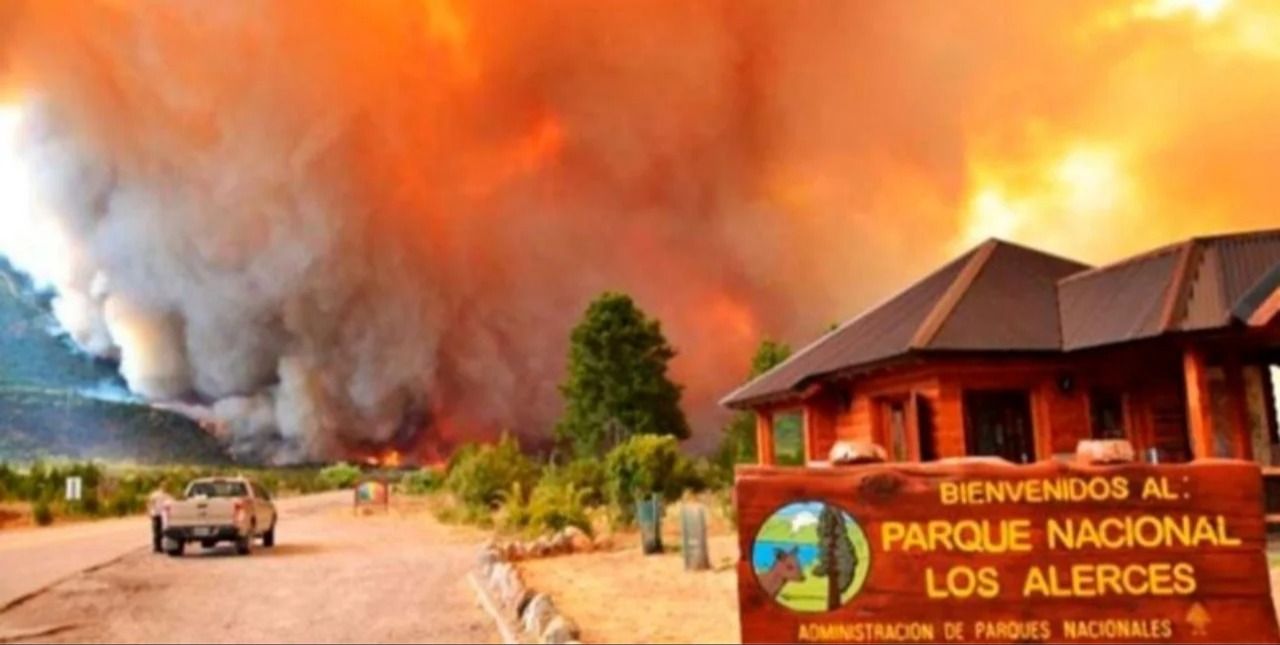 Incendio en el Parque Nacional Los Alerces, Chubut