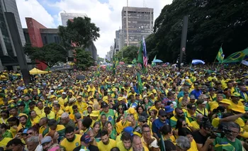 Una multitud se congregó en San Pablo, convocada por el expresidente Jair Bolsonaro. 