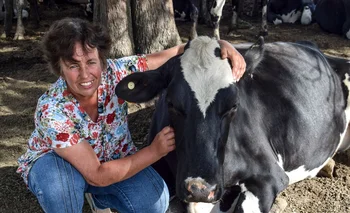 Cristina Sosa, tambera de toda la vida, disfruta vivir entre las vacas.
