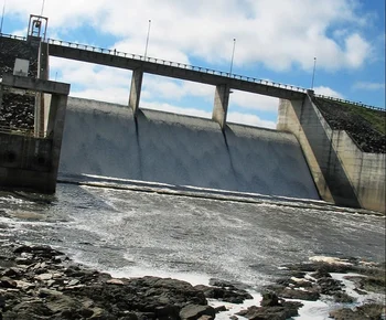 Represa de Paso Severino, que brinda agua potable a Montevideo