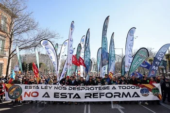 La protesta en Madrid