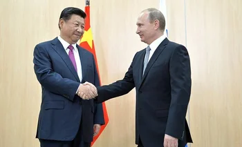 El presidente de China, Xi Jinping, y el de Rusia, Vladimir Putin