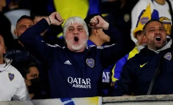 Rafael di Zeo en un partido de Boca Juniors