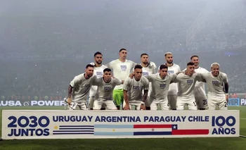 La selección argentina anunciando el Mundial 2030