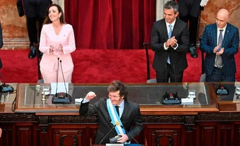 El presidente Javier Milei el viernes, ante la Asamblea Legislativa, para abrir el 142° período de sesiones ordinarias del Congreso