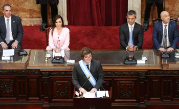 El presidente Javier Milei ante la Asamblea Legislativa
