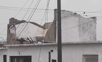 Así quedó una casa afectada por el temporal en Rocha