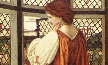 Detalle de "Julieta y su nana" de John Roddam Spencer Stanhope, c. 1860.