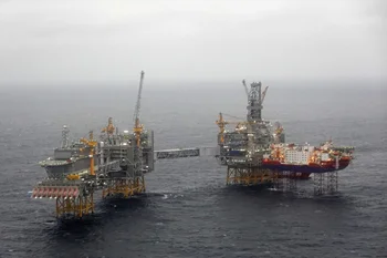 Plataforma petrolera en Noruega.