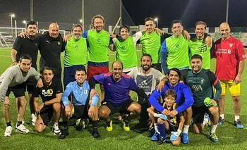 El fútbol de Lugano, directivos de AUF y la Mutual en el Complejo Luis Suárez