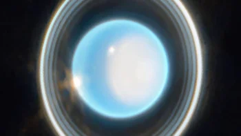 La imagen muestra en extraordinario detalle algunos de los 13 anillos conocidos de Urano. (NASA, ESA, CSA, STScI. Procesamiento de imágenes: J. DePasquale, STScI).