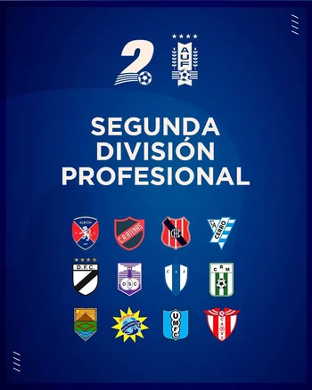 La imagen de la AUF con su logo de la Segunda División Profesional