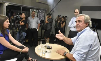 Jorge Larrañaga durante entrevista con El Observador en 2019, cuando era precandidato a presidente.