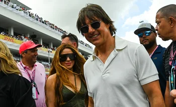 Shakira y Tom Cruise se encontraron en el Gran Premio de Miami