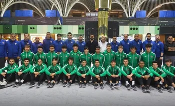Delegación de la selección sub de Irak en el Mundial de Argentina