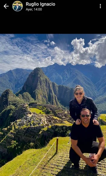 Ignacio Ruglio disfruta de unos días libres en Machu Picchu
