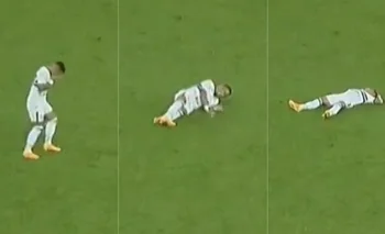 Kaio César cayó desplomado en pleno partido del fútbol brasileño