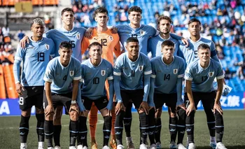 El equipo de Uruguay ante Túnez