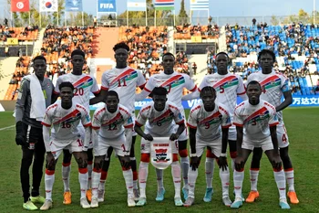 El equipo de Gambia ante Corea