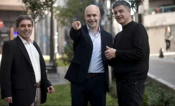 Rodríguez Larreta, junto a Jorge Macri y Fernán Quirós.