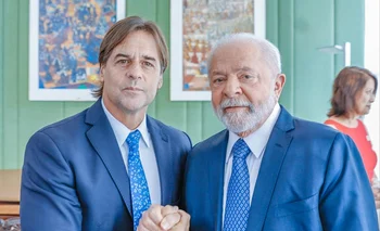 Lacalle Pou y Lula en retiro de presidentes