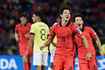 Seok Hyun Choi, gol de cabeza ante Ecuador