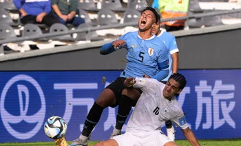 Fabricio Díaz en Uruguay vs Israel