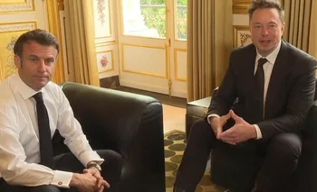 El presidente Macron y el empresario Elon Musk
