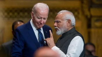 El presidente norteamericano Joe Biden y el primer ministro de India Narendra Modi.