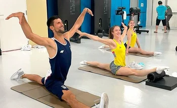 El entrenamiento de Djokovic