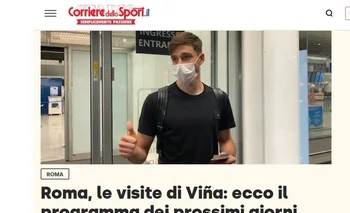 Viña en la web de Corriere dello Sport