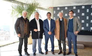 Roberto Moraes, Carlos Lecueder, Ignacio Del, Ernesto Kimelman y Carlos Lecueder Methol 