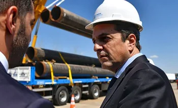 Sergio Massa, ministro de Economía, en la inuguración del gasoducto Néstor Kirchner