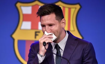 Messi cuando se fue de Barcelona